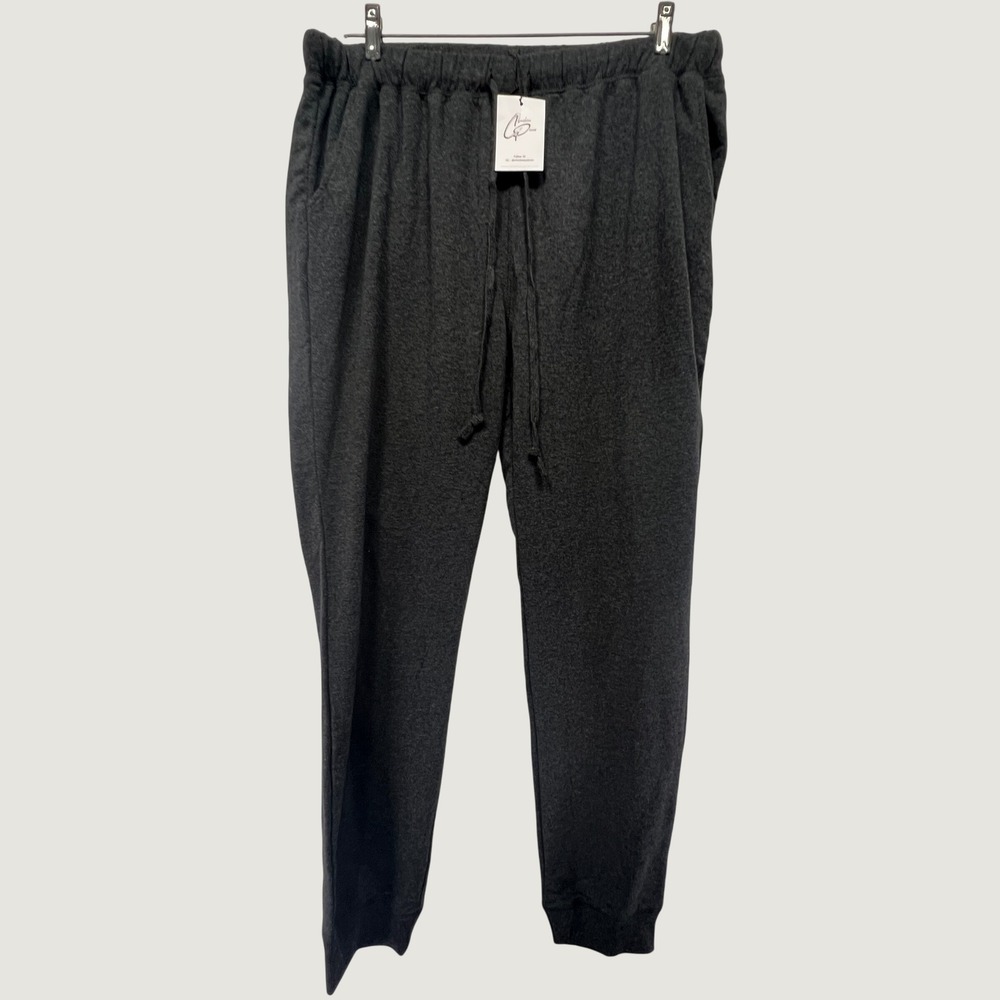 Active USA Womens Charcoal Gray Jogger Sweatpants P7103 Size 2XL Loungewear